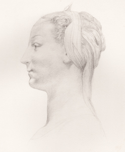 Study of a bust in the Uffizi